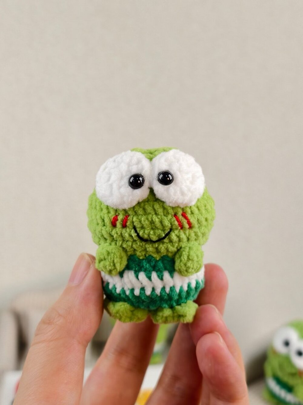 Handmade Amigurumi Crochet Sanrio Keroppi Plushie
